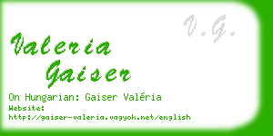 valeria gaiser business card